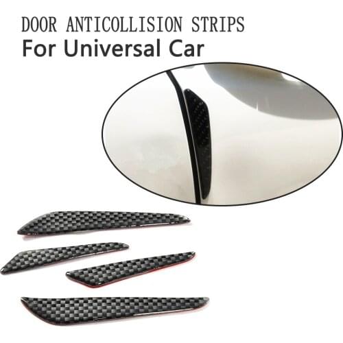 Car Door Edge Guard Strip Scratch Protector Anti-collision Corner Bumper Protective Strip Decoration Carbon Fiber Black Silver