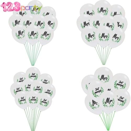 10pcs 12inch Mr & Mrs Just Married latex balloon set Wedding decoration balloon Bride to be balloons Decoration Party Supplies