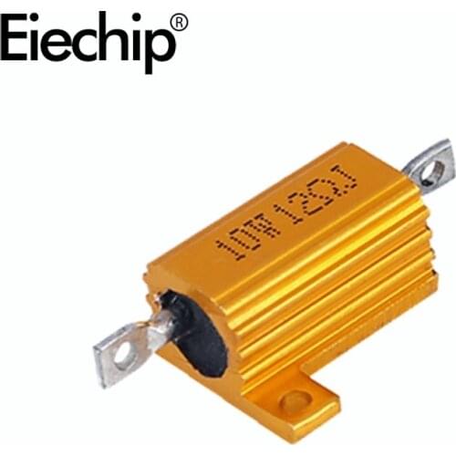 10W Aluminum Power Metal Shell Case Wirewound Resistor 0.1R ~ 10K 10 12 15 20 22 27 30 33 50 100 150 1K 10K ohm Lore Resistance