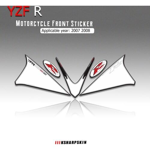 MOTO 3D Gel Stickers Motorcycle Front Fairing Decorative Decal For Yamaha YZFR1 2007 2008 yzf r 1 Number Board moto decals