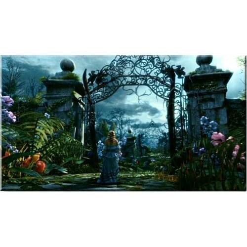 Wonderland Forest Landscape Diy 5d Diamond Painting Full Square Round Drill Diamond Embroidery Handmade Cartoon Girl Gift X86