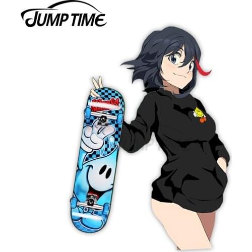 JumpTime 13 x 10.5 cm For Ryuko Skate Die Cut Car Stickers Anime Surfboard Window Decal Scratch-Proof Windshield Vinyl Car Wrap