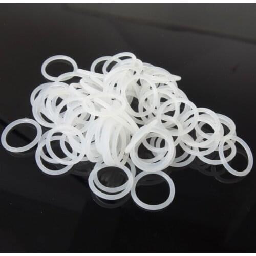 100pcs White Silicone O-Ring OD 5-80mm Food Grade Seal Washer Thickness 1.5mm Heat-Resistant