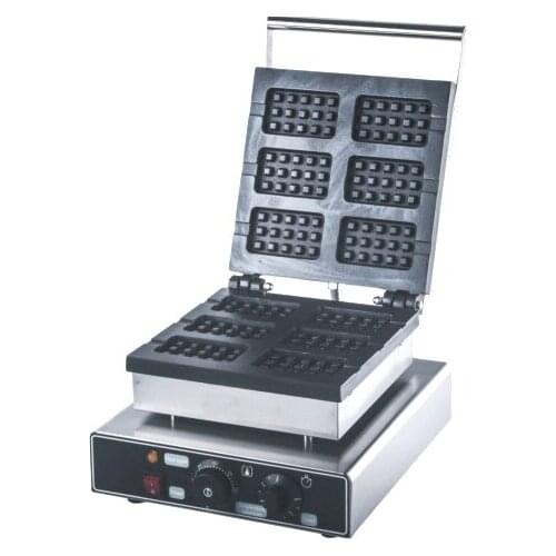 Free Shipping Electric 95*55mm Size 6 pcs Rectangle shape Waffle Maker Machine Waffle Baker