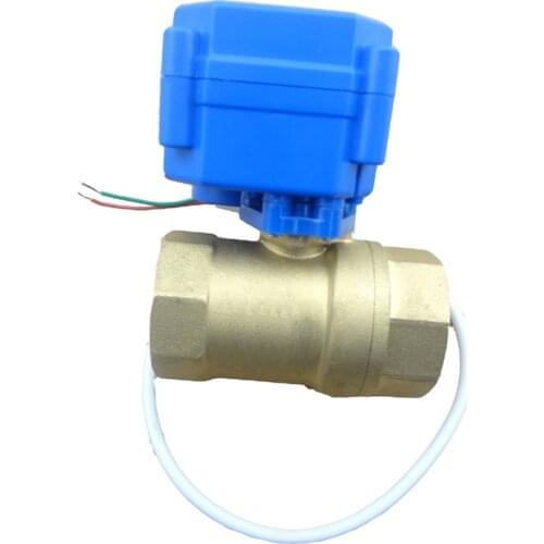 Free shipping motorized ball valve DN20, 3/4" (reduce port) , electrical valve, 2 way motorized valve