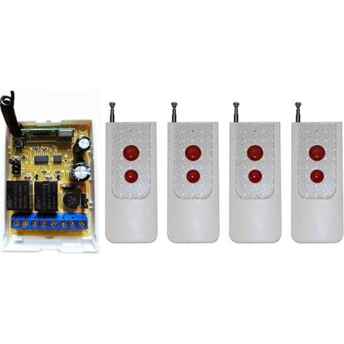 DC12V DC24V 2CH 1000m Long Range Wireless RF Remote Control Switch Transmitter+Receiver for Appliances Gate Garage Door window