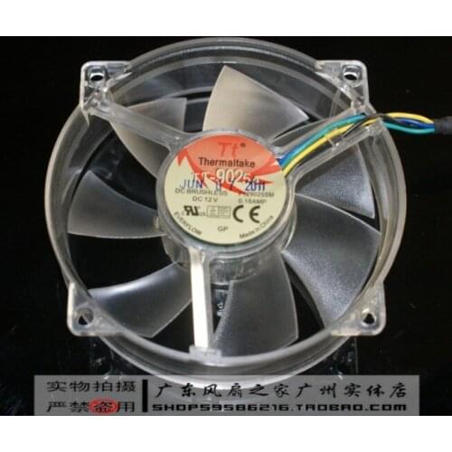 For Tt 9025 needle isothermia cpu silent fan pwm 9cm blades 8cm fan transparent version