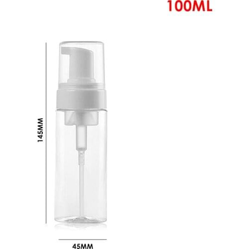 150/100/60/30ML Empty Plastic Foaming Hand Soap Dispenser Foam Pump Bottle Bathroom Plastic Bottle Transparent With Flat Head