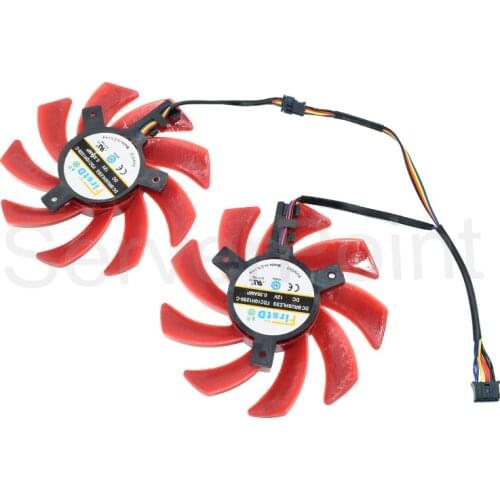 For XFX RX 550 RX560 Graphics Video Card Cooling A Pair Fans FDC10H12S9-C DC12V 0.35A 2PCS/Lot fans 85MM