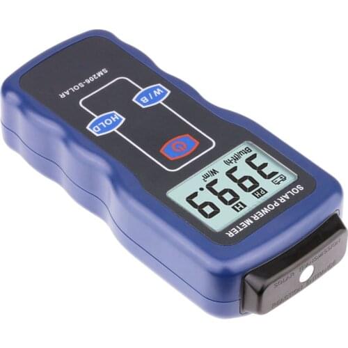 Hot Sale Portable Solar Power Meter Light Meter Data Hold SM206 Glass Light Intensity Peak Hold For Solar Radiation Power Meter