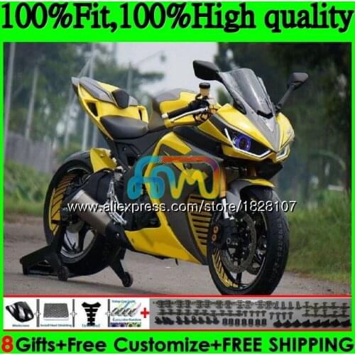 Injection For YAMAHA YZF R3 R25 R 25 YZFR25 14 15 16 17 Light yellow 113BS.15 YZF-R3 YZF-R25 YZFR3 2014 2015 2016 2017 Fairings