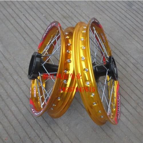 14" Inch Front Rear Wheels Set 2.50-14"3.00-14" Alloy Rim For KAYO BSE Apollo Xmotos Racing Supermoto Dirt Pit bike Off Road