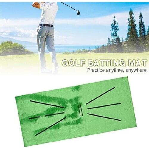 Golf practice mat is used for swing detection and hitting fans. Golf practice training aids home office outdoor durability