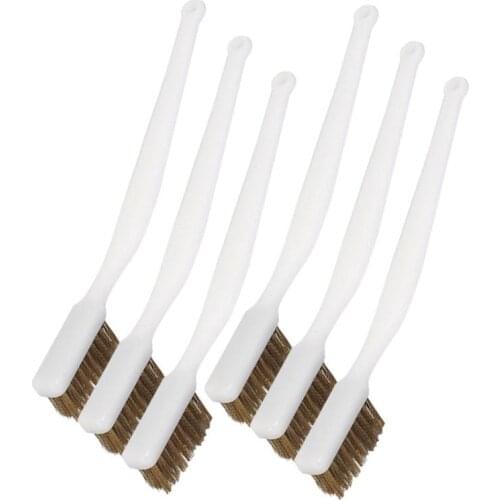 Brass Wire Brush Brass Wire Brush Wood Handle Brass Cleaning Wire Supplies Cleaning Brush Brush Mini Household Tools L6U8