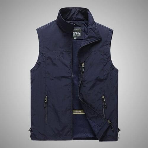 Ymwmhu 7XL Fashion Men Vest Solid Autumn and Spring Sleeveless Jacket Windbreaker Outwear Male Clothing Waistcoat Plus Size