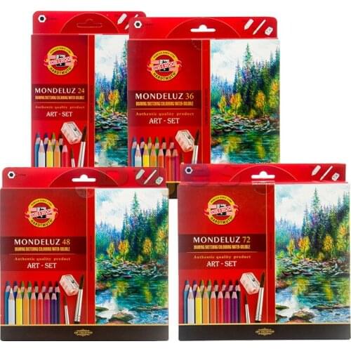 Koh-I-Noor Watercolor/Oily color Pencil Set, Assorted Colored Pencils,Thick Lead Core,Hand Painted Colored Pen Carton