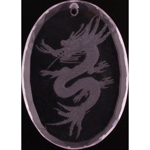 Natural Pink Crystal Sculpture Loong Pattern Charms Pendant Jewelry Accessories For Making DIY Necklace