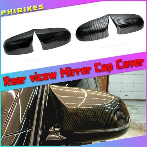 ONE PAIR Rearview mirror cover For bmw X3 F25 G01 X4 F26 G02 X5 E70 F15 G05 X6 E71 F16 G06 ABS Mirror caps Replace the original