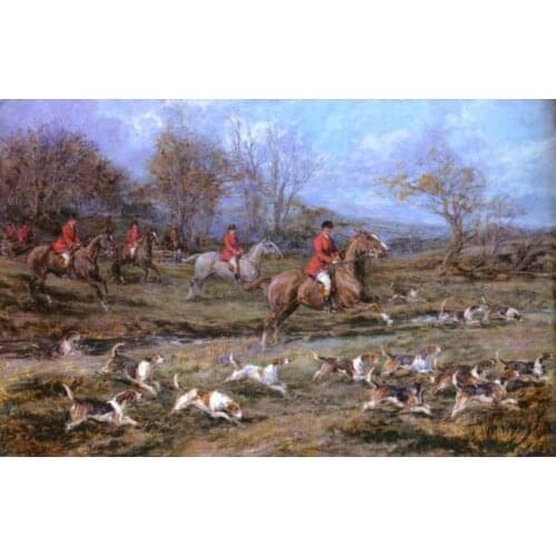 Hunting art Heywood Hardy Full Cry classic landscapes Paintings for wall decor hand-painted