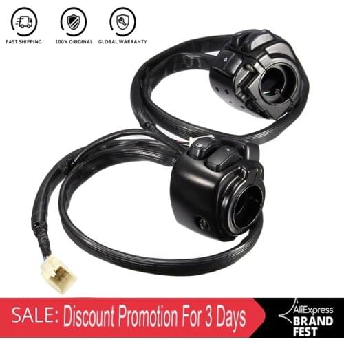 1"25mm Handlebar Control Switch for Motorcycle Motor Moto Bike Turn Signal Switch Button With Wiring Harness Handlebar Switches