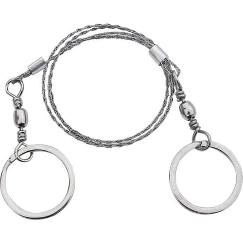 Portable Emergency Survival Wire Saw Stainless Steel 55cm Fretsaw Bushcraft Kit For Outdoor Camping Hiking Hunt Mountain climb