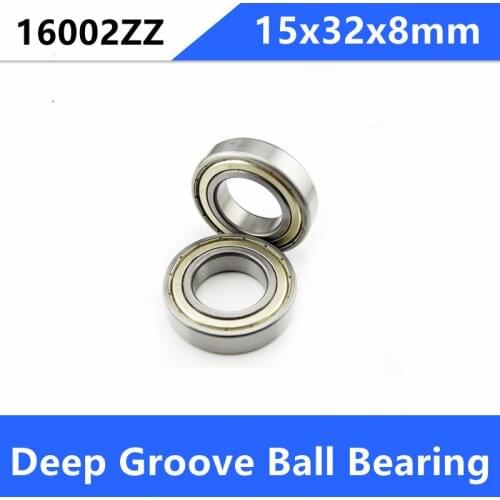 50pcs/lot 16002ZZ 16002Z 16002 Z ZZ shielded 15x32x8 mm Deep Groove Ball bearing Shaft 15*32*8mm