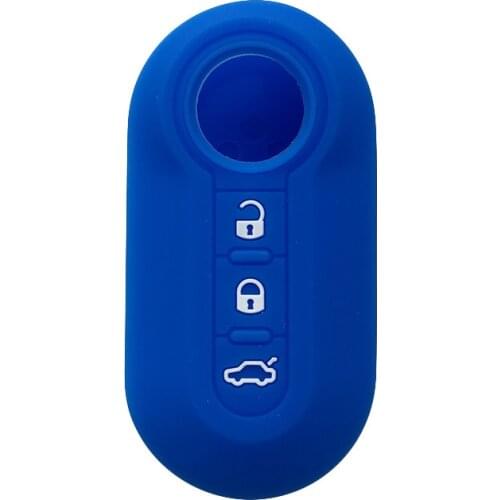 Silicone Flip Key Case Protect For Fiat Pando Punto Ducato Grande Doblo 500 Remote Key Cover Case For Keys Alarm For Car