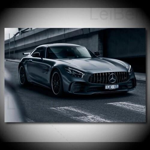 Modern HD Photography Pictures Classic Black Sports Car Posters And Prints Decoration Canvas Painting For Men Bedroom Frameless