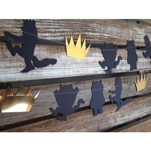 Where the Wild Things Are wild one birthday banners baby shower buntings nursery room party garlands photobooth backdrops