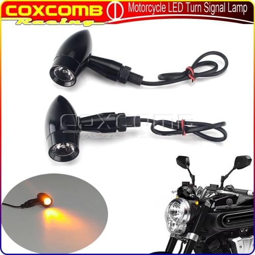 Motorcycle 12V LED Bullet Amber Turn Signal Indicator Running Light For Harley Bobber Kawasaki Suzuki Triumph Aprilla 10mm Bolt