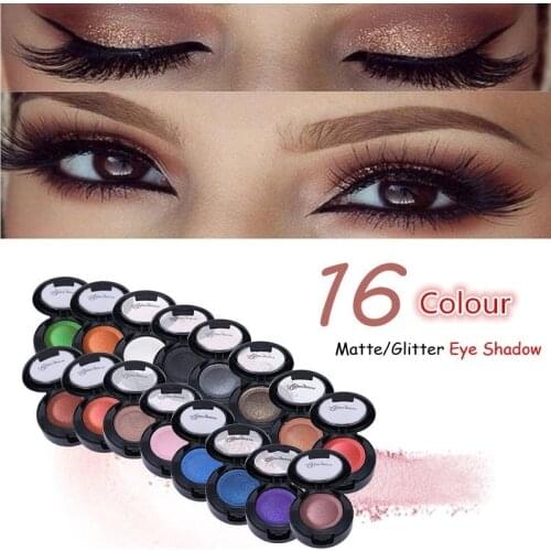 16 Colors Matte Eye Shadow Powder Pigment Long Lasting Bright Eyeshadow Makeup Water-Resistant Beauty Make Up