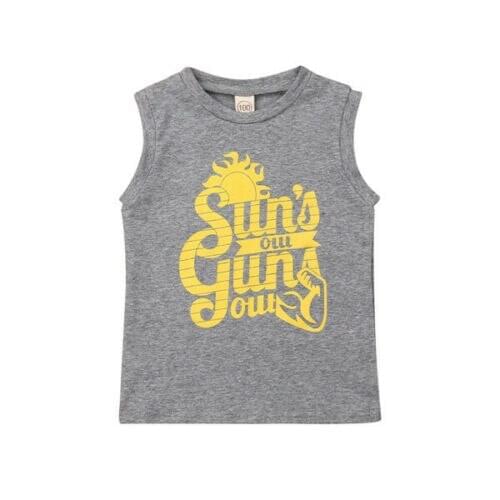 1-6Years Toddler Infant Kids Baby Boys Girls Sleeveless Tank Tops T-shirt Tops