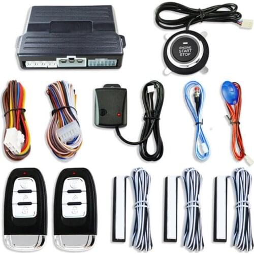 12V Universal Smart PKE Car Modification One-button Start Remote Ignition System