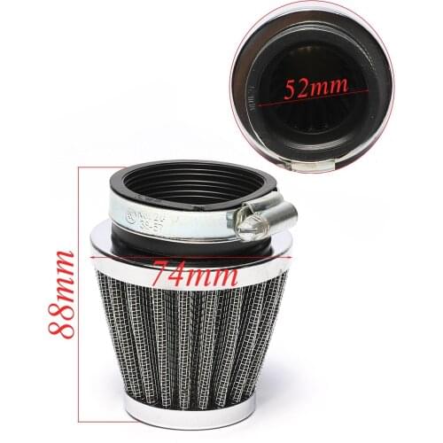 MOTOS Universal 48mm air filter Mushroom Head Motorcycle Aluminum alloy Cleaner Intake Pipe Modified Scooter