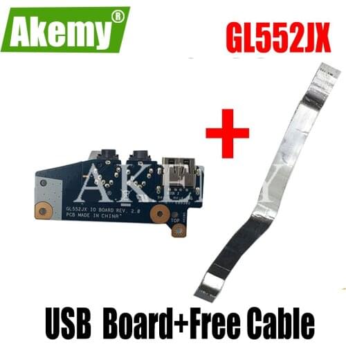 USB Board Audio Jack Board For Asus GL552 GL552J GL552JX ZX50J Laptop 100% TESED OK Free Cable