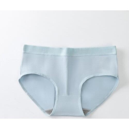 Japanese Style Women Underwear Solid Color Mid-waist Panties Macarons Color Breathable Ladies Briefs Seamless Lingerie M-XXL