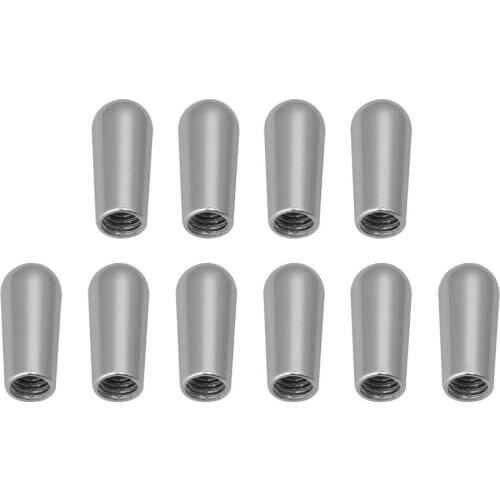 10 x Toggle Switches Knobs Tip Buttons Cap for Electric Guitar Silver