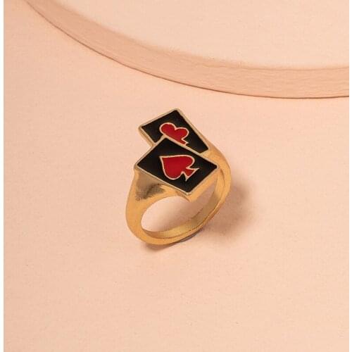 10 pcs / lot new arrival items fashion jewelry metal enamel poker ring