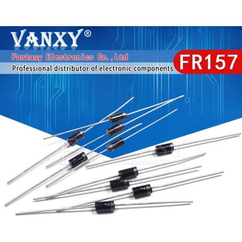 100pcs FR157 1.5A 1000V DO-15 Fast Recovery Rectifier Diode