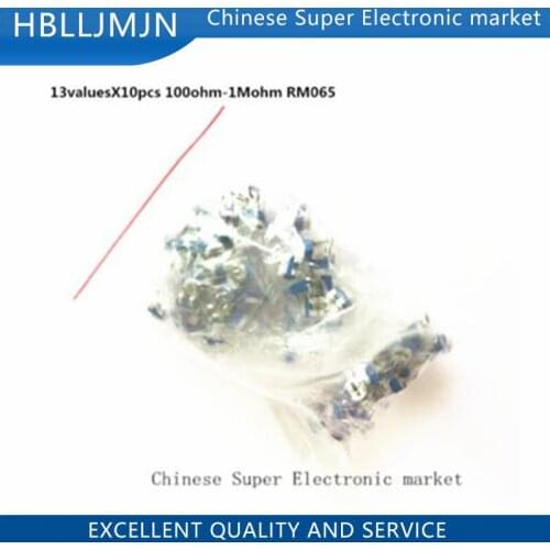 13valuesX10pcs=130pcs Trimming Potentiometer RM-065 100ohm-1Mohm RM065 Variable Resistors component diy kit