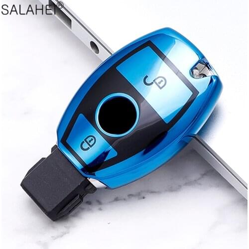 2 Buttons Soft TPU Car Key Case Cover Shell For Mercedes Benz W203 W204 W212 C180 GLK300 CLS CLK CLA SLK C S E Class Accessories