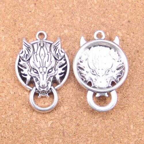 4pcs Charms door latch guardian beast 39x25mm Antique Making pendant fit,Vintage Tibetan Silver,DIY bracelet necklace