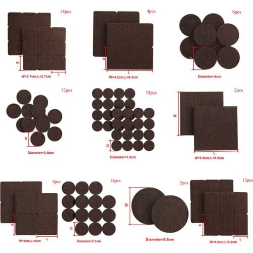 Autohesion Chair Leg Pads Floor Protectors Furniture Legs Table leg Covers Round Bottom Anti-Slip Pads Furniture accessories