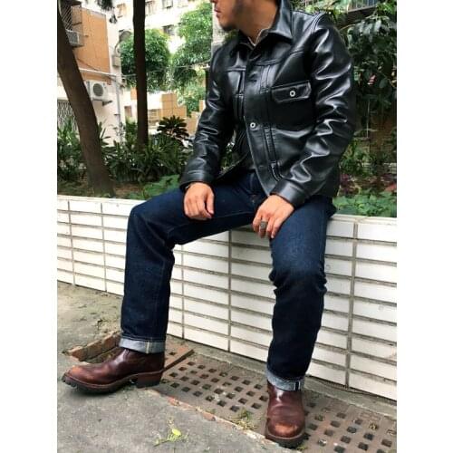 Free shipping.506XX Brand coat,man genuine leather Jacket,thick fashion mens slim cool horsehide jacket.classic japan