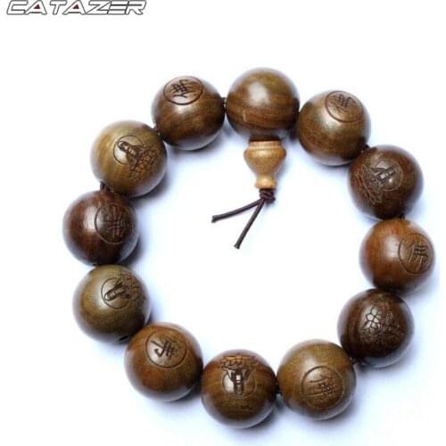 2cm Shaolin Buddhist Monk Sandalwood Bracelet Buddhism Prayer Beads