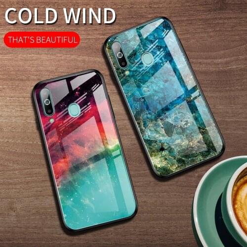For Samsung Galaxy S10 Plus S10E Case Marble Grain Gradient Hard Tempered Glass Back Cover Case for samsung s9 plus note 9 10pro