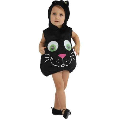 Children Baby Clothes Onesie Romper Boys Girls Halloween Festival Cospaly Costume Catroon Cat Cute Funny Baby Performance