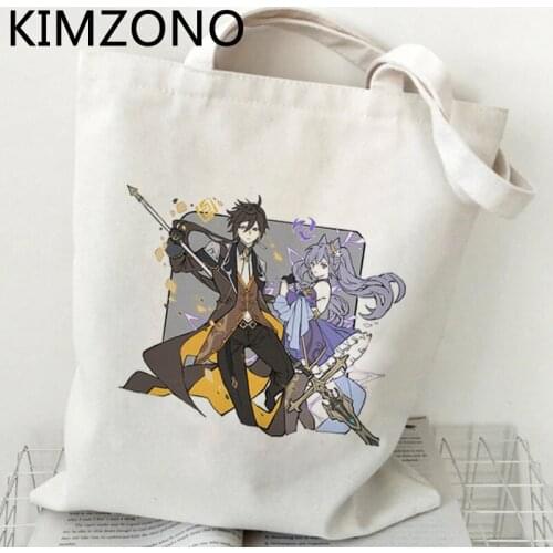 Genshin shopping bag eco grocery jute bag shopping handbag bolsa bag bolsa compra cloth sacola custom