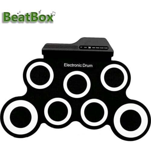 BeatBox Hand Roll USB Electronic Drum Portable Silicone Musical Instrument Set for Children and Beginners, Friends Gathering