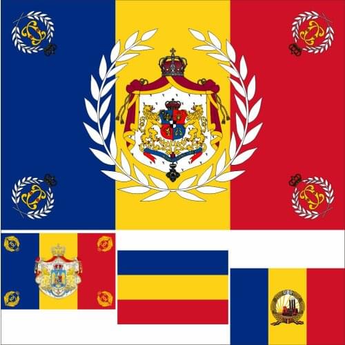 Romania Army 1881-1989 Flag 3X5FT 100D Polyester Double Stitched High Quality 90X150CM Banner